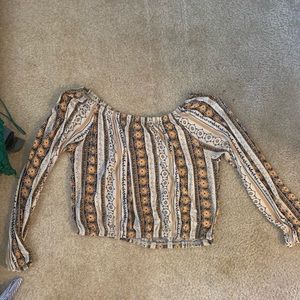 Off the shoulder crop top